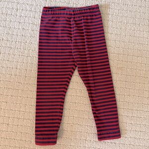 HA 80 Red and Navy Striped Leggings